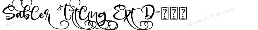 Sabler Titling Ext D字体转换